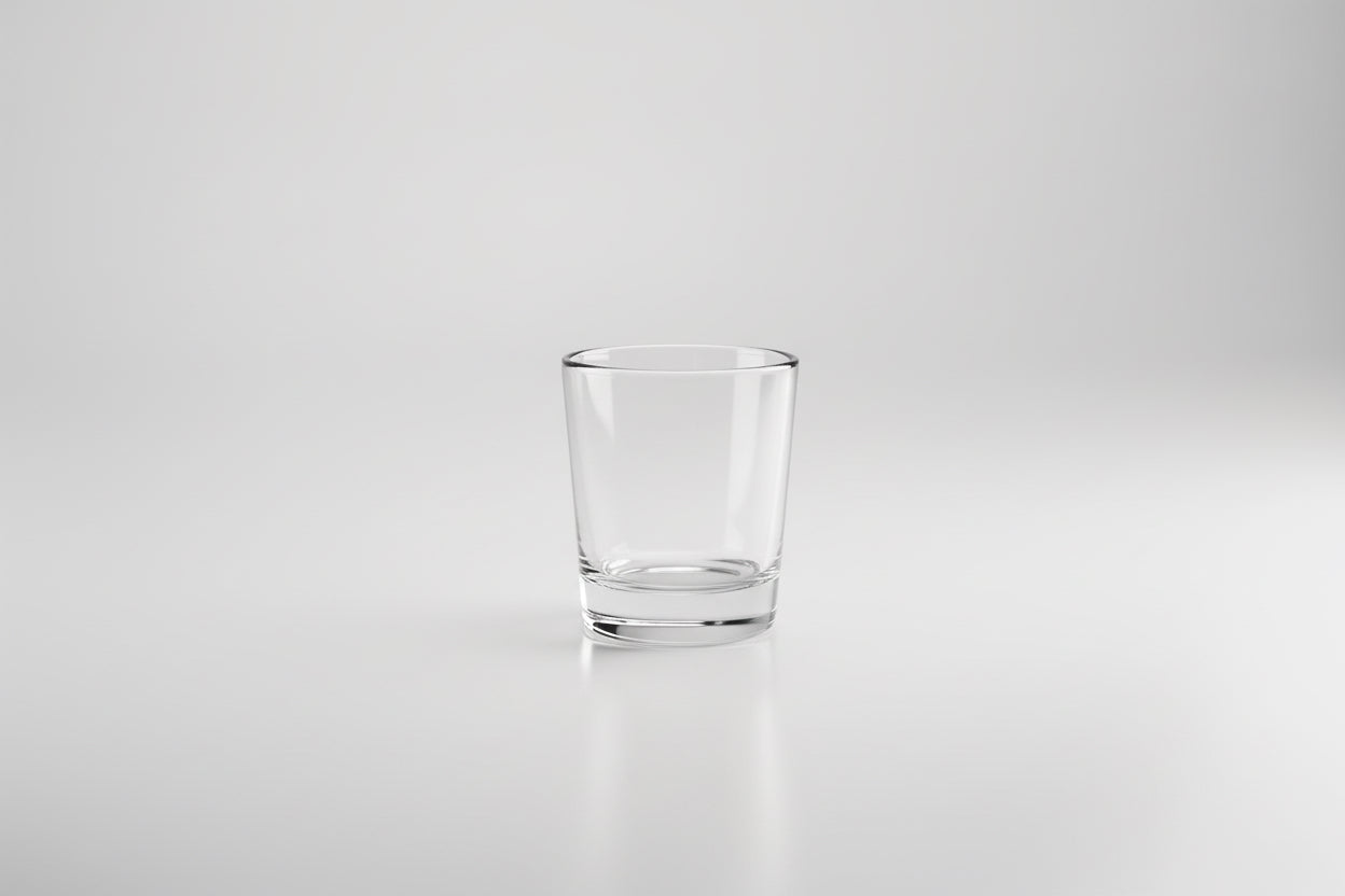 Engraved whiskey glass